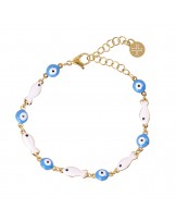 Pulsera pececitos y ojos esmaltados Anartxy