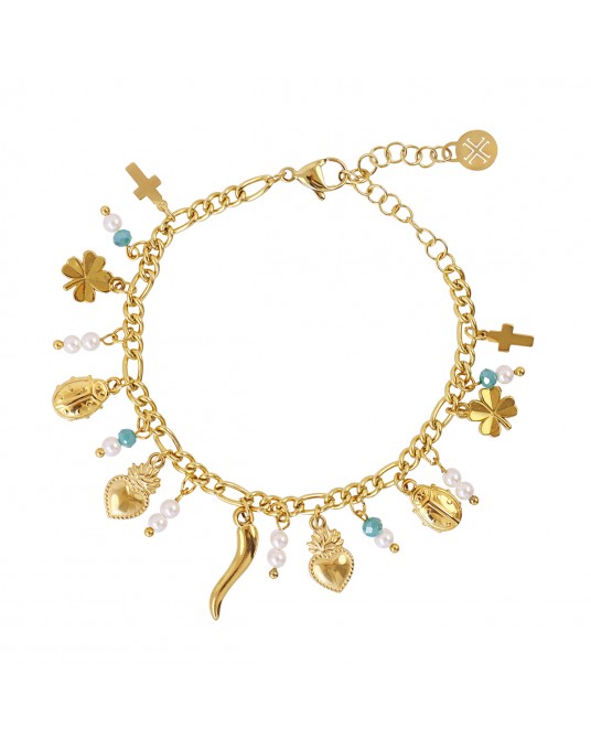 Pulsera con charms acero Anartxy