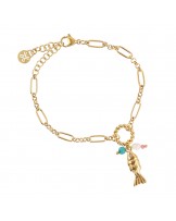 Pulsera con charms pez acero Anartxy