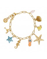Pulsera con charms playa acero Anartxy