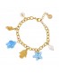 Pulsera con charms playa acero Anartxy
