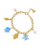 Pulsera con charms playa acero Anartxy