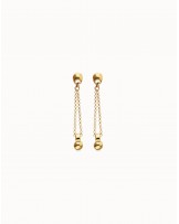 Pendientes largos bañados en oro UNOde50