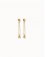 Pendientes largos bañados en oro UNOde50