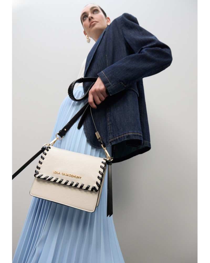 Bandolera detalle trenzado contraste Lola Casademunt