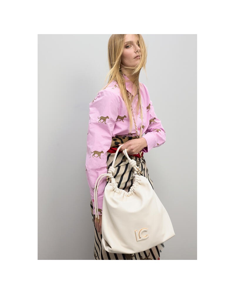 Bolso hobo logo LC forrado Lola Casademunt