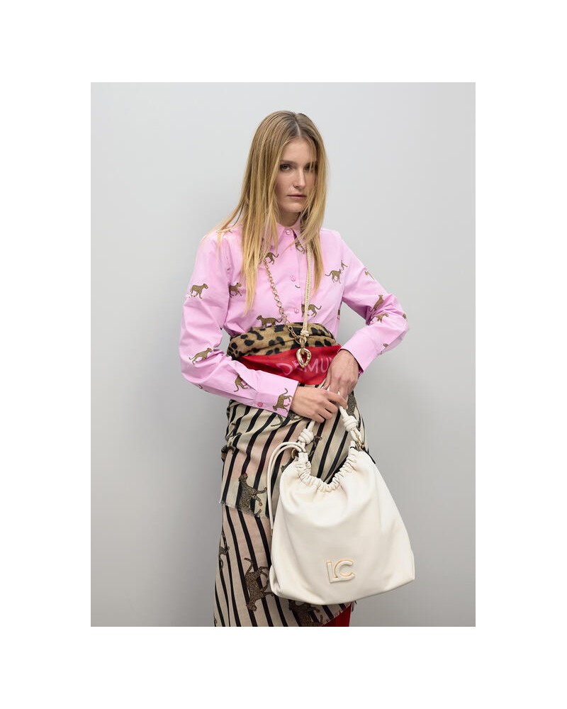 Bolso hobo logo LC forrado Lola Casademunt