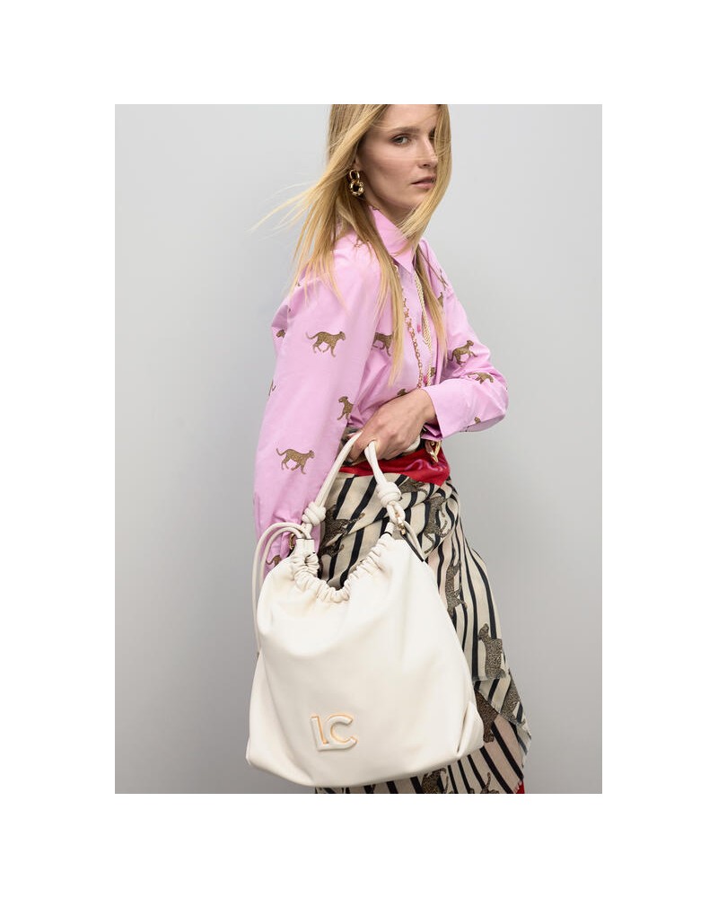 Bolso hobo logo LC forrado Lola Casademunt