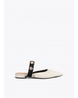 Zapato plano con elástico y apliques metalizados Lola Casademunt