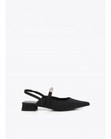 Zapato plano grosgrain con pieza logotipada Lola Casademunt