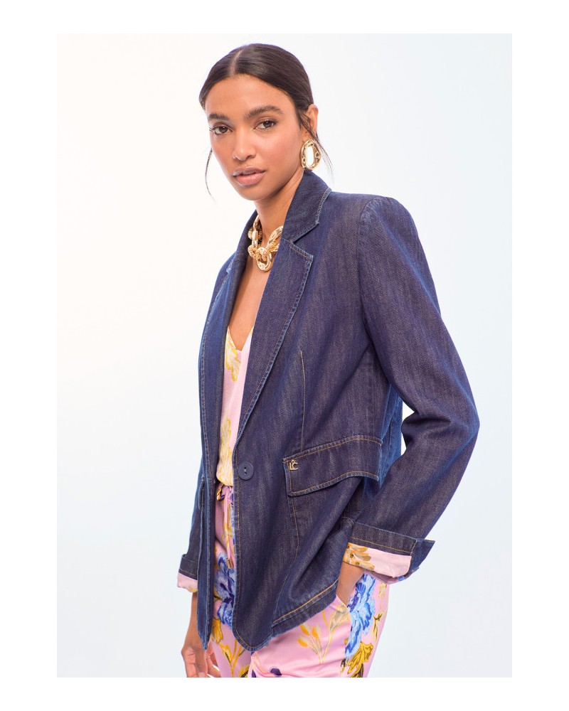 Americana denim entallada Lola Casademunt