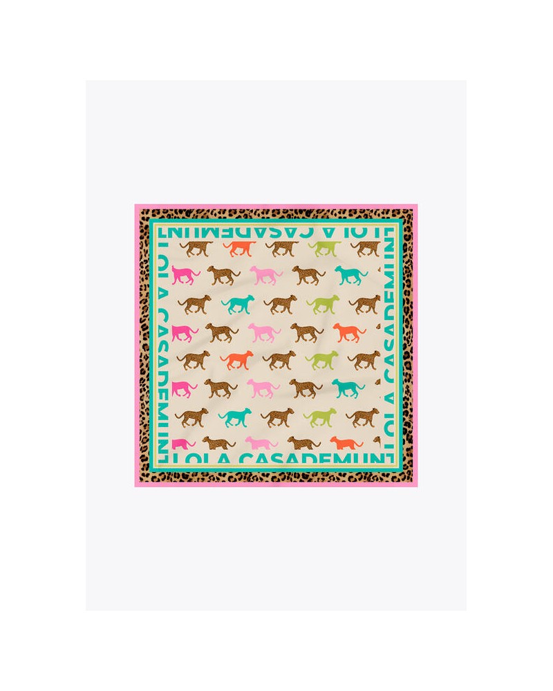 Pañuelo satinado tigres de colores Lola Casademunt