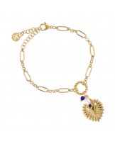 Pulsera con charms corazòn acero Anartxy