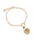 Pulsera con charms corazòn acero Anartxy