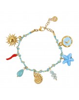 Pulsera cuerda con charms acero Anartxy