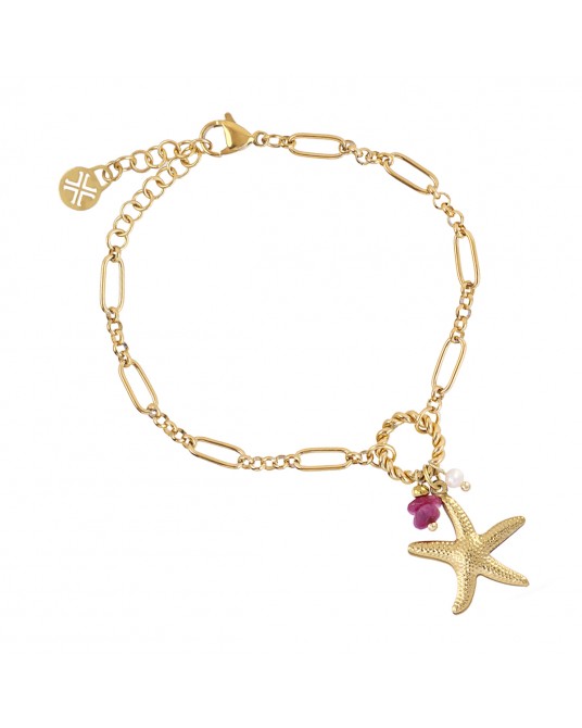 Pulsera estrella de mar de acero de Anartxy