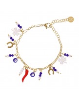 Pulsera acero charms suerte Anartxy