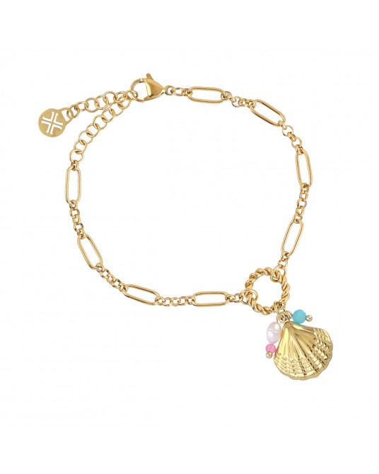 Pulsera concha vieira acero Anartxy