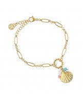 Pulsera concha vieira acero Anartxy