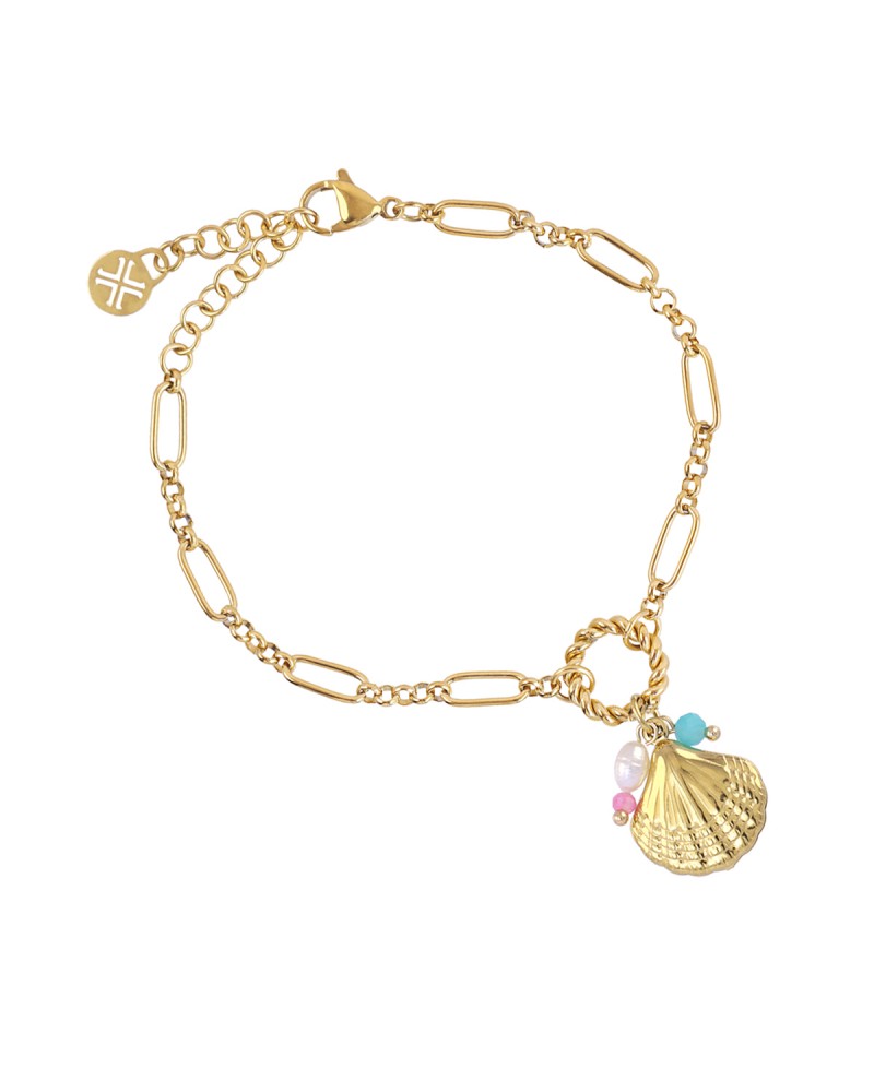 Pulsera concha vieira acero Anartxy