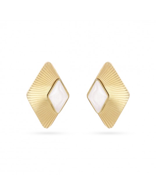 Pendientes acero con nacar Anartxy