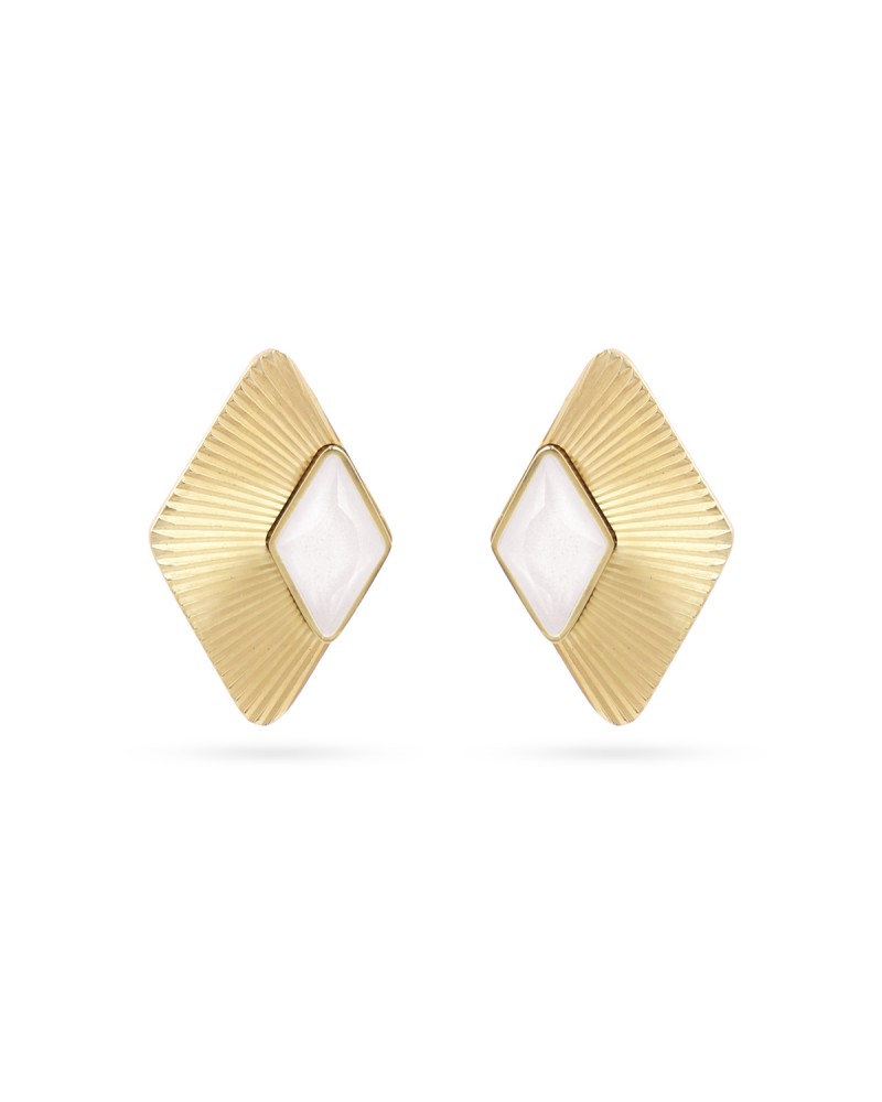 Pendientes acero con nacar Anartxy