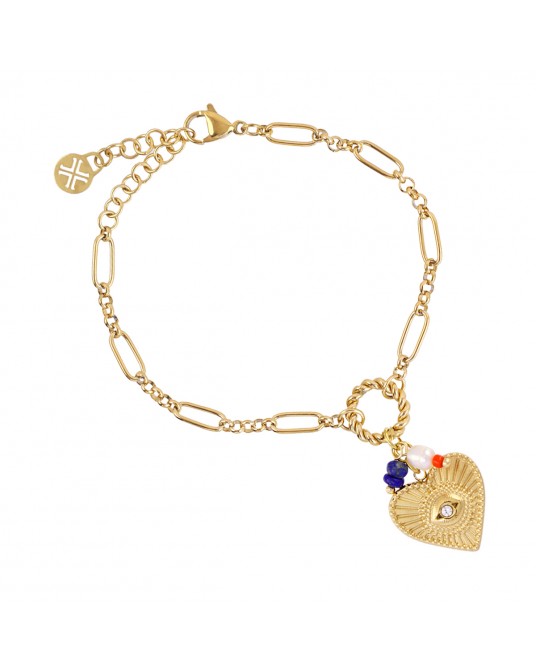 Pulsera corazòn acero Anartxy