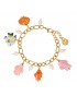 Pulsera acero charms peces ceramica Anartxy
