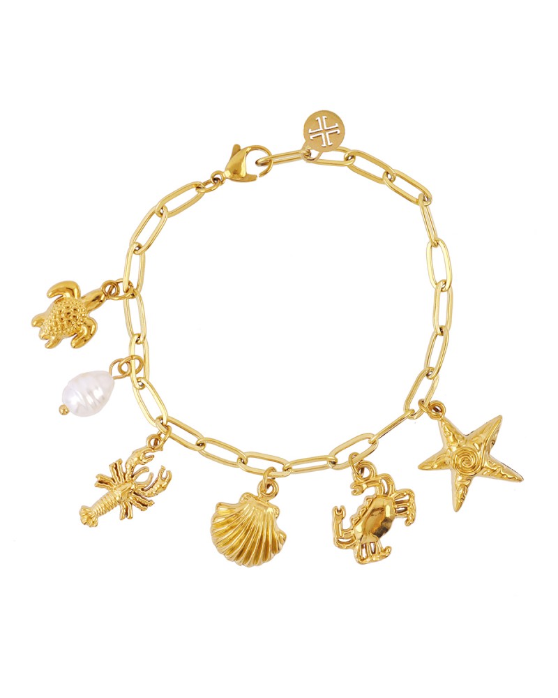 Pulsera charms marineros acero Anartxy
