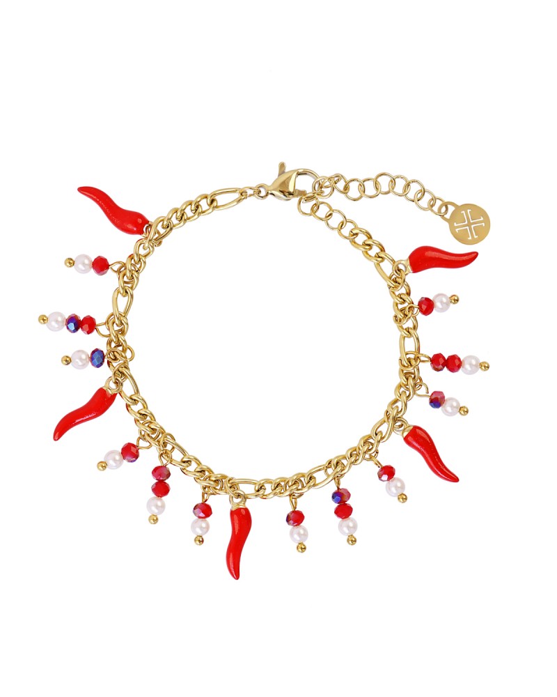 Pulsera charms pimiento acero Anartxy