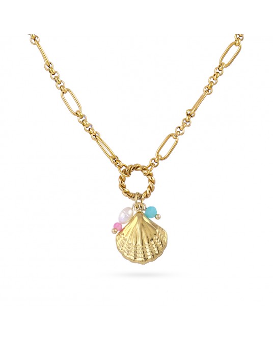 Collar concha vieira acero Anartxy