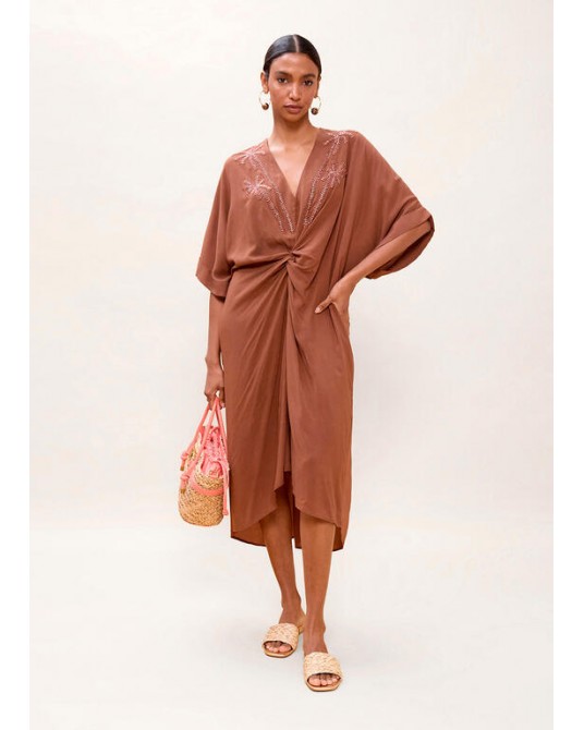 Vestido midi anudado Lola Casademunt