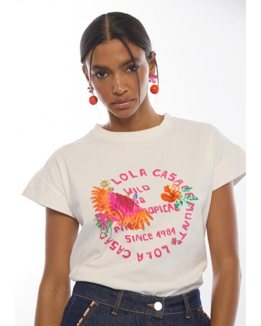 Camiseta loro plumas Lola Casademunt
