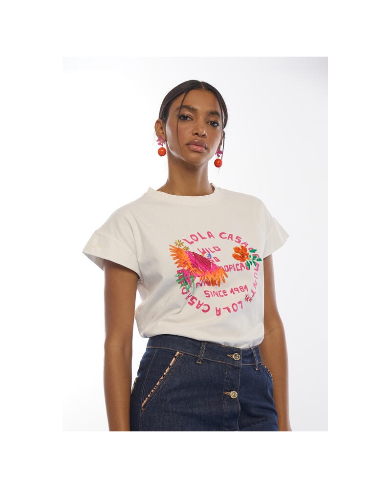 Camiseta loro plumas Lola Casademunt