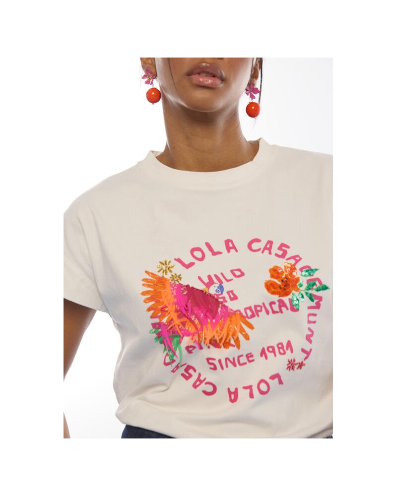 Camiseta loro plumas Lola Casademunt