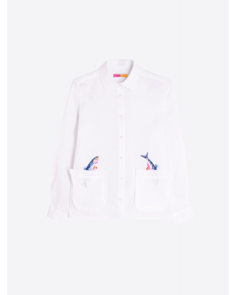 Camisa peces bordados Vilagallo