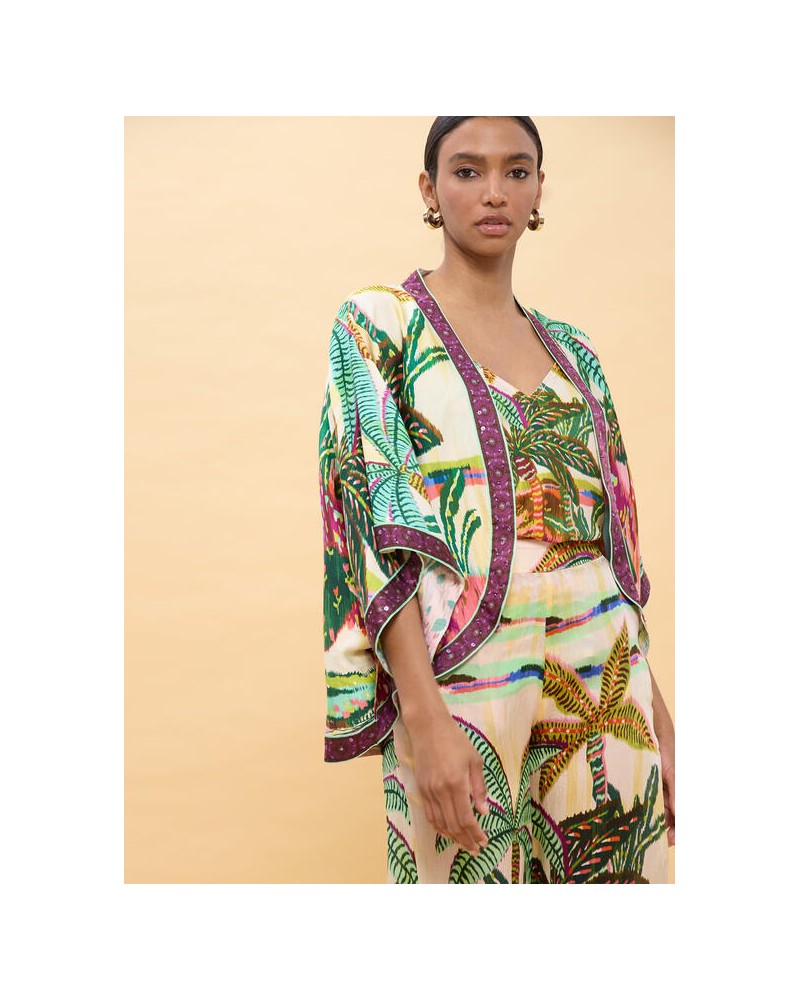 Kimono estampado palmeras Lola Casademunt