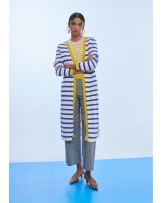 Cardigan largo de rayas bicolor Lola Casademunt