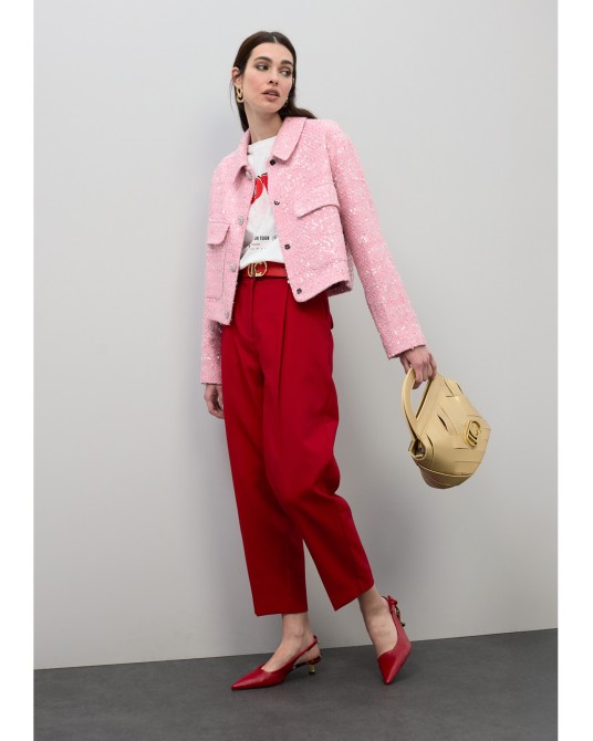 Pantalòn pliegues rojo Lola Casademunt