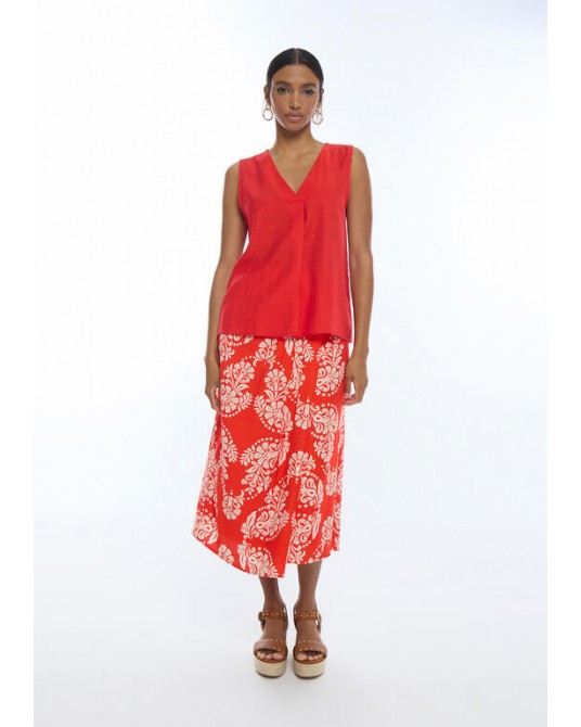 Top pliegues escote pico Lola Casademunt