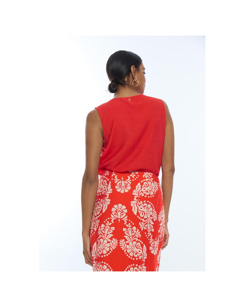 Top pliegues escote pico Lola Casademunt