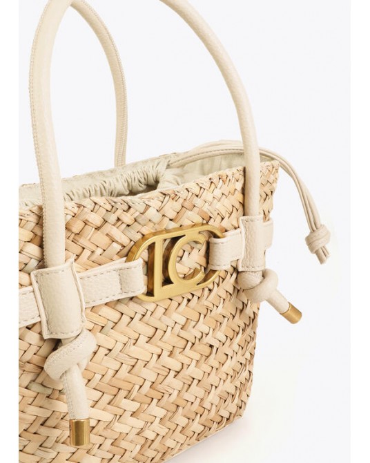 Capazo mini detalles efecto piel Lola Casademunt