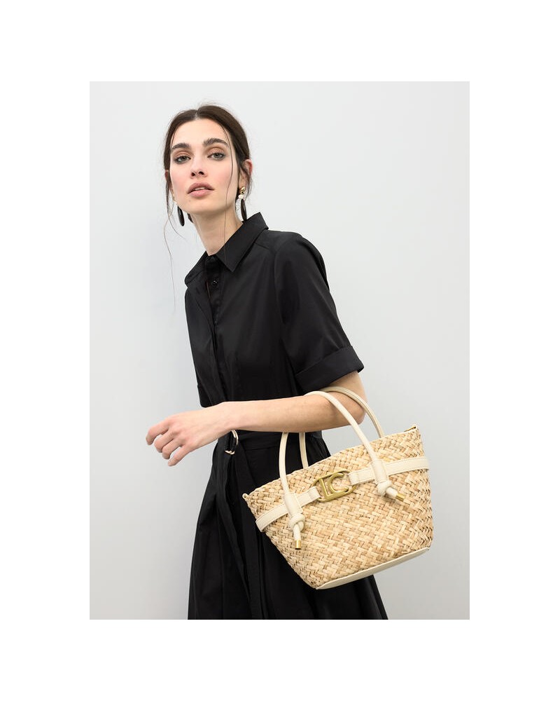 Capazo mini detalles efecto piel Lola Casademunt