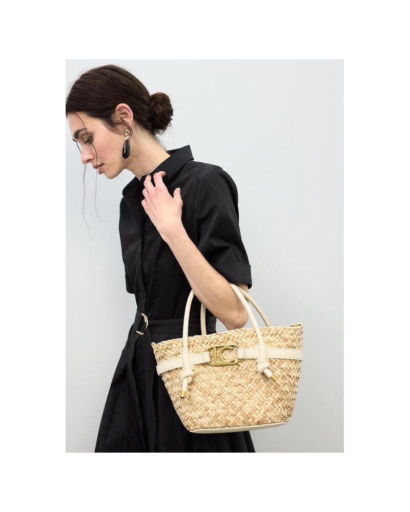 Capazo mini detalles efecto piel Lola Casademunt