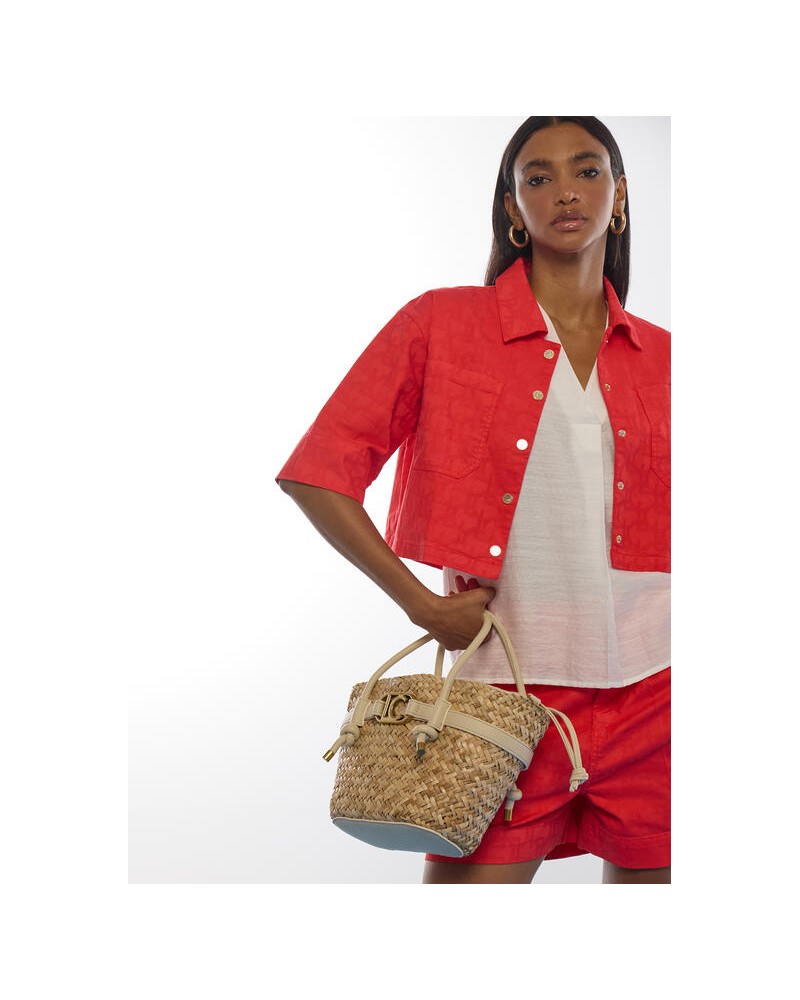 Capazo mini detalles efecto piel Lola Casademunt