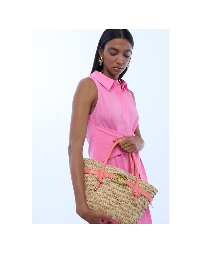 Capazo mini detalles efecto piel Lola Casademunt