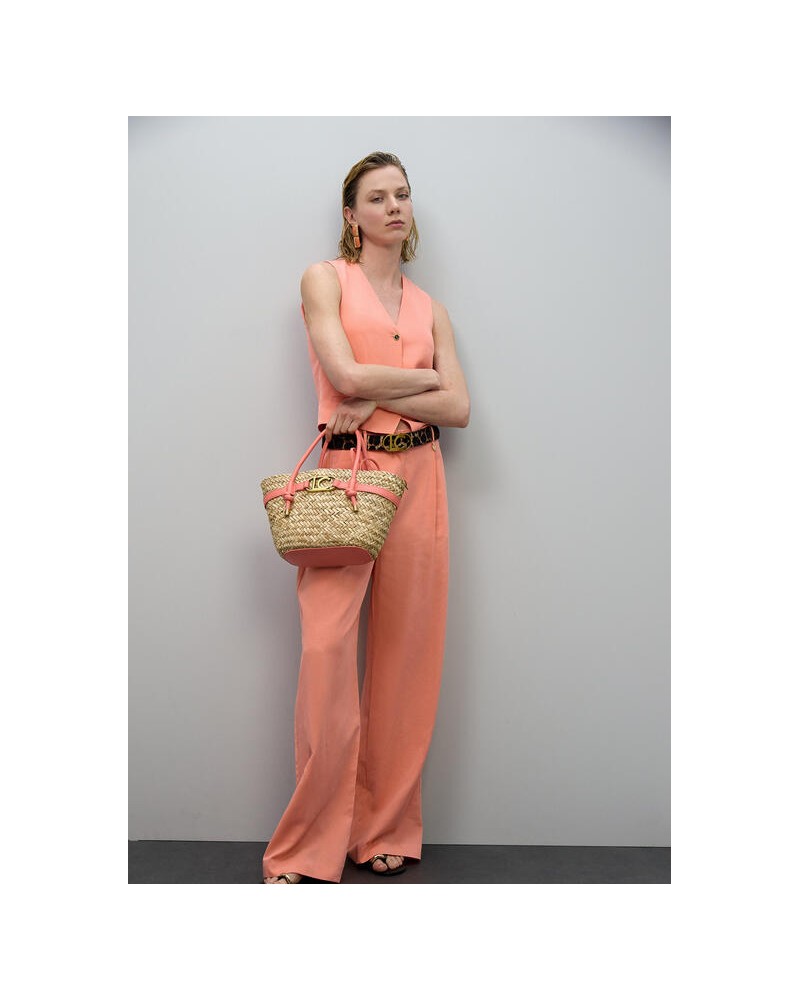 Capazo mini detalles efecto piel Lola Casademunt