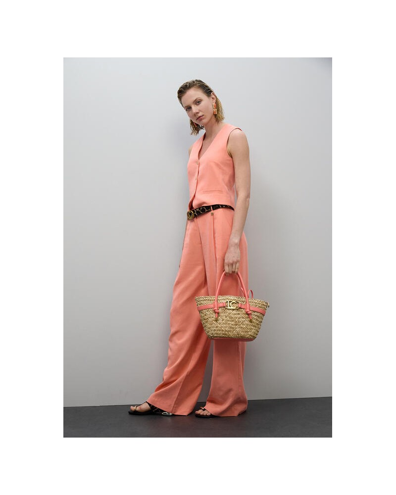 Capazo mini detalles efecto piel Lola Casademunt