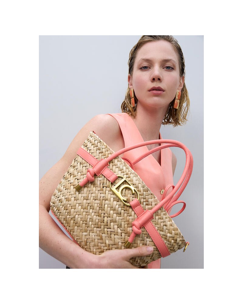 Capazo mini detalles efecto piel Lola Casademunt