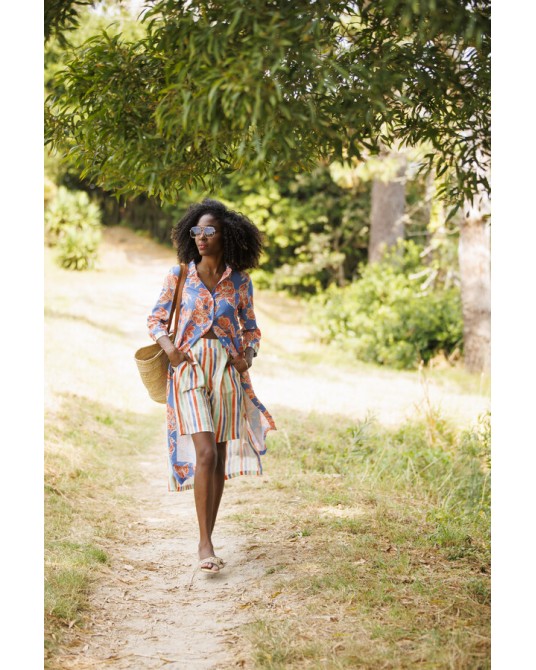 Vestido camisero estampado In Perfecta